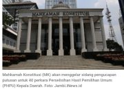 Hari Ini MK Putuskan Sengketa Hasil Pilkada Bungo
