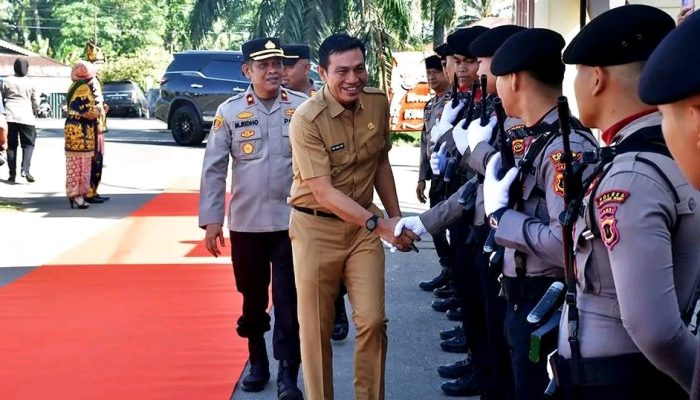 Bupati Batanghari Mhd Fadhil Arief, menghadiri Kunjungan Kerja Kapolda Jambi Irjen Pol. Krisno H.Siregar di Mako Polres Batanghari