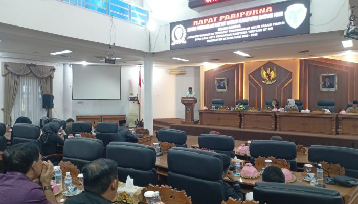Paripurna DPRD Kabupaten Batang hari, Penyampaian Jawaban Pemerintah Daerah Terhadap Pandangan Umum Fraksi Fraksi DPRD Terhadap Nota Pengantar Rancangan Peraturan Daerah 2025 sd 2045