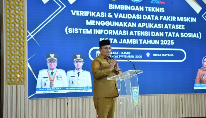 Pemkot Jambi Libatkan RT dalam Verval Data Kemiskinan, Targetkan 75 Ribu Jiwa Masuk Sistem Digital