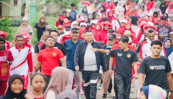 Hadir di Jalan Santai Bakung Jaya, KFA dan Kapolresta Tegaskan Komitmen Lawan Narkoba dan Geng Motor
