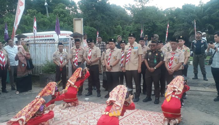 Bupati Batang Hari, Mhd. Fadhil Arief, Secara Resmi membuka Jambore cabang Batang hari tahun 2025
