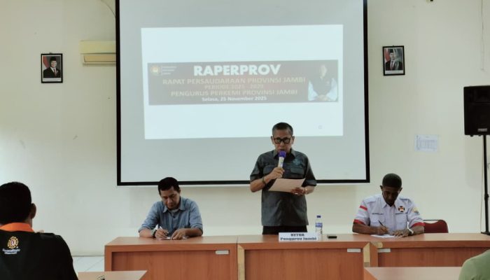 Ketua Perkemi Provinsi Jambi, Adri, S.H., M.H. menggelar Rapat Persaudaraan Provinsi (Raperprov) untuk periode 2025-2029