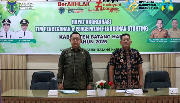 Pemerintah Kabupaten Batang Hari menggelar Rapat Koordinasi Tim Pencegahan dan Percepatan Penurunan Stunting Tahun 2025