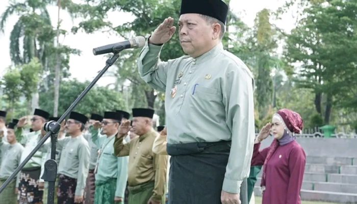 Pemerintah Kabupaten Batang Hari Melaksanakan Upacara HUT Propinsi Jambi ke 69 Tahun 2026 di lapangan Alun-alun Muara Bulian