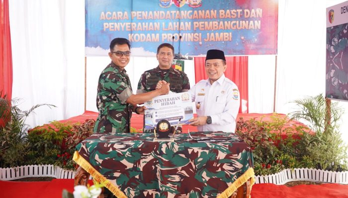 Pemprov Hibahkan Lahan untuk Pembangunan KODAM Provinsi Jambi