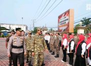 Bupati Batang Hari Mhd. Fadhil Arief Berserta Wakil Bupati Batang Hari H. Bakhtiar Menghadiri Apel Kebangsaan Sabuk Kamtibmas