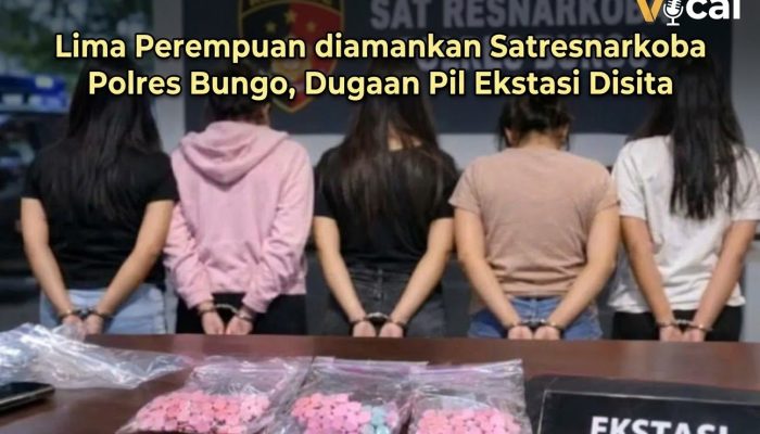 Lima Perempuan di Amankan Satresnarkoba Polres Bungo, Dugaan Pil Ekstasi Disita