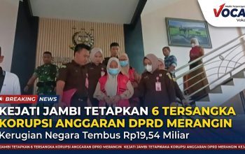 Kejati Jambi Tetapkan 6 Tersangka Korupsi Anggaran DPRD Merangin, Kerugian Negara Tembus Rp19,54 Miliar