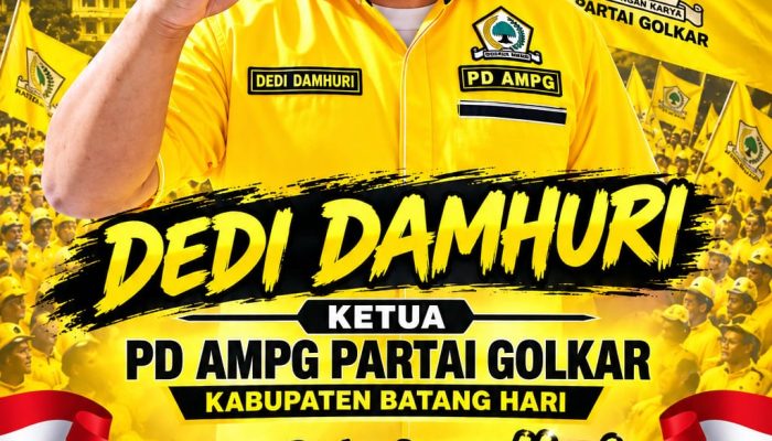 Dedi Damhuri Pimpin PD AMPG Golkar Batang Hari, Mampukah Mesin Muda Golkar Jadi Kekuatan Pemenangan?