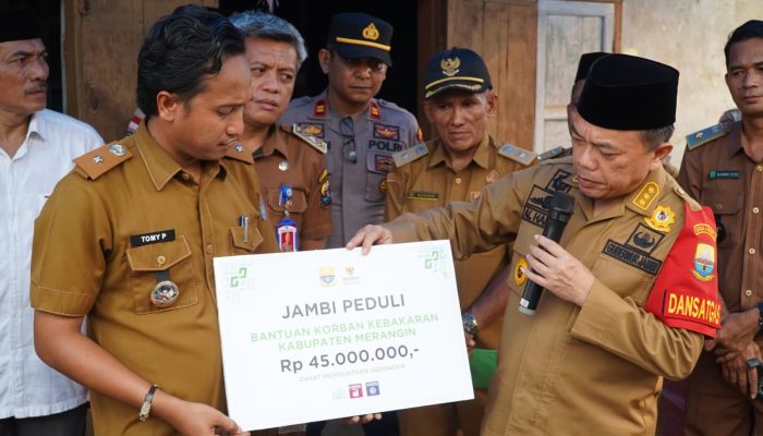 Tinjau Lokasi Kebakaran Desa Tunggul Bulin, Gubernur Al Haris Serahkan Bantuan dan Siap Bantu Bedah Rumah Warga