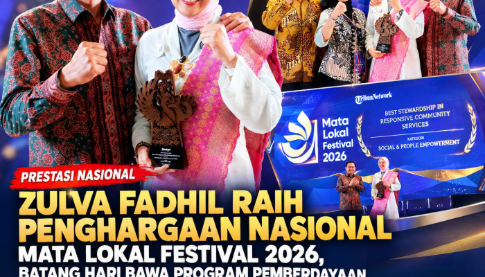 Zulva Fadhil Raih Penghargaan Nasional Mata Lokal Festival 2026, Batang Hari Bawa Program Pemberdayaan ke Panggung Nasional