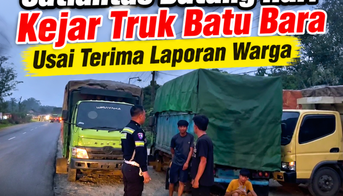 Tak Tinggal Diam! Satlantas Batang Hari Kejar Truk Batu Bara Usai Terima Laporan Warga